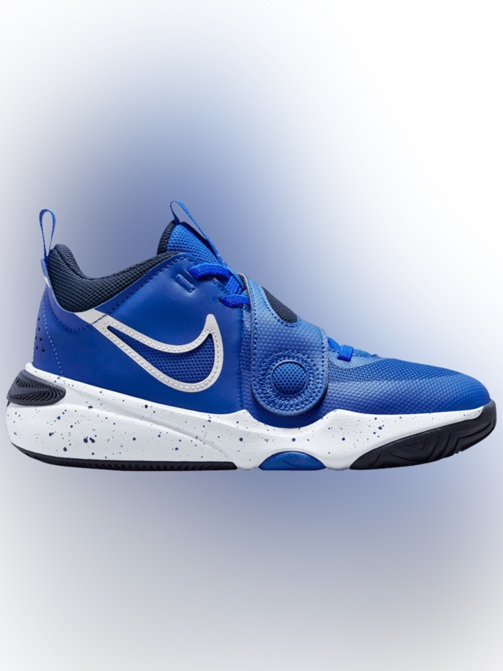Nike Kids Royal Blue and White Strap Sneakers - Picture 1 of 7